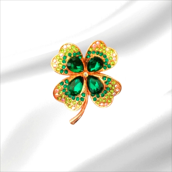 Comelyjewel Jewelry - Four Leaf Clover Brooch